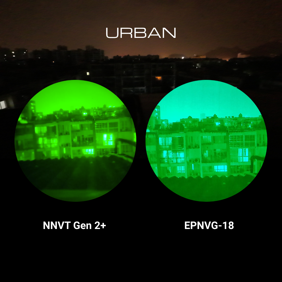 EPNVG-18 compare to analog gen 2+ in urban environment